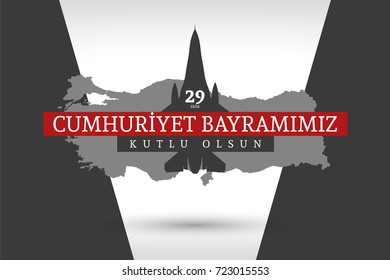 October 29 Republic Day Celebration Banner Design, Happy New Year, Republic of Turkey