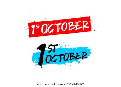 Vector de elemento de calendario del 3 de octubre para banner, signo, decoración