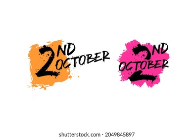 Vector de elemento de calendario del 3 de octubre para banner, signo, decoración