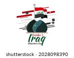 October 3, Happy Iraq National Day Vector illustration. Suitable for greeting card, poster and banner.