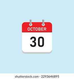 October 30 Concept Design. Vector Illustration.	