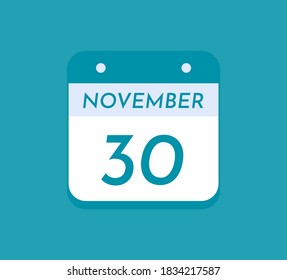 30 de octubre Calendario de un solo día, 30 de octubre