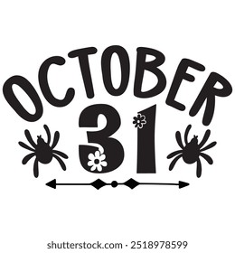 october 31 t shirt design, vector file