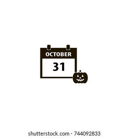 October 31st icon. flat design