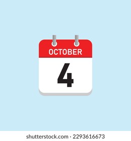 October 4 Concept Design. Vector Illustration.	