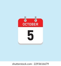 Diseño conceptual del 5 de octubre. Ilustración vectorial.	