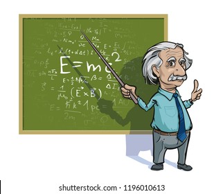 October 6, 2018: Portrait Of Albert Einstein. Vector Illustration. Editorial Use Only 