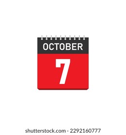 October 7 Concept Design. Vector Illustration.	