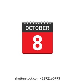 October 8 Concept Design. Vector Illustration.	