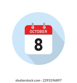 Diseño conceptual del 8 de octubre. Ilustración vectorial.	