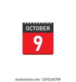October 9 Concept Design. Vector Illustration.	