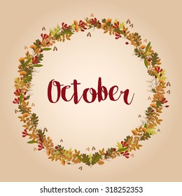 October - Autumn / Fall illustration - vector background eps10