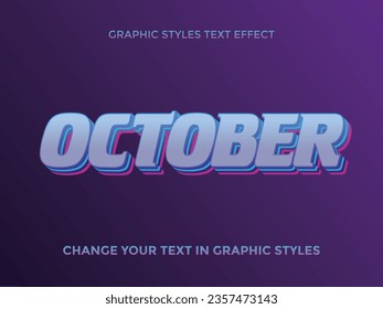 EFECTO DE TEXTO GRADIENTE EDITABLE DE OCTOBER BLUE VIOLET
