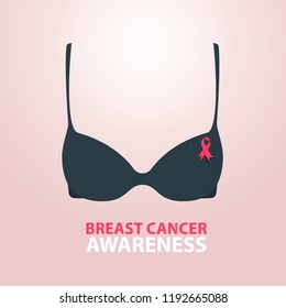 October, breast cancer awareness month poster or banner design.