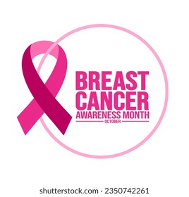 October is breast cancer awareness month social media post banner design template set. Holiday concept. background, banner, placard, card, and poster design template with ribbon and text inscription. 