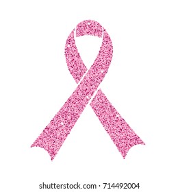 October: breast cancer awareness month, annual campaign to increase awareness of the disease. Pink ribbon.