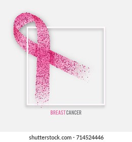 October: breast cancer awareness month, annual campaign to increase awareness of the disease. Pink  ribbon.