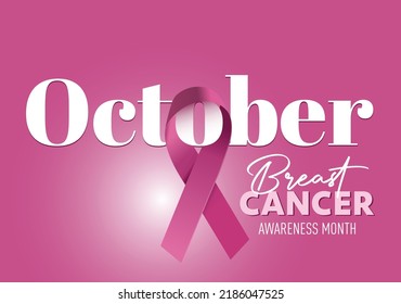 October breast cancer campaign vector art