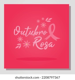 october breast cancer pink ribbon with decorative flowers pt