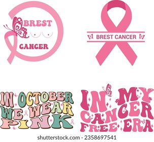 October Brest Cancer Design in white background