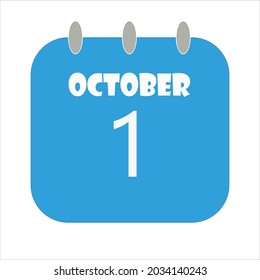October Calendar Date Icon, Event Date Icon, Calendar Date, Icon Design Vector Graphic