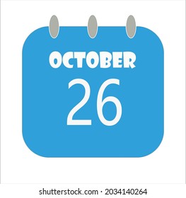 October Calendar Date Icon, Event Date Icon, Calendar Date, Icon Design Vector Graphic