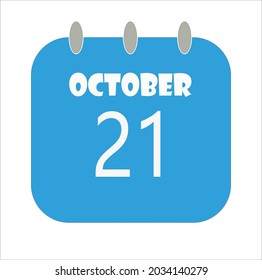 October Calendar Date Icon, Event Date Icon, Calendar Date, Icon Design Vector Graphic