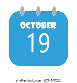 October Calendar Date Icon, Event Date Icon, Calendar Date, Icon Design Vector Graphic