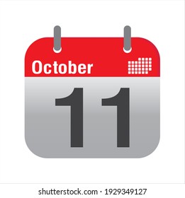 October Calendar Icon design vector