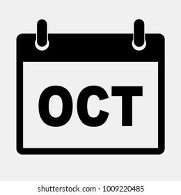 October Calendar icon.Vector illustration