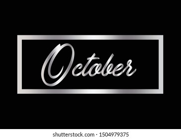 October for the calendar. phrases for banners, leaflets, greeting cards, calendars. October month illustration