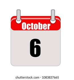 october calendar vector