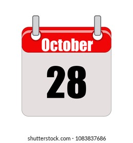 october calendar vector