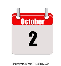 october calendar vector