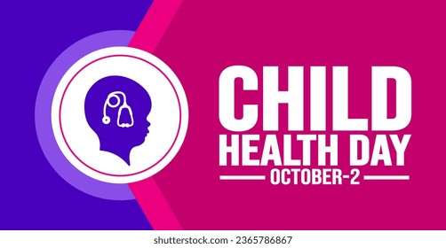 October is Child Health Day background template. Holiday concept. background, banner, placard, card, and poster design template with text inscription and standard color. vector illustration.