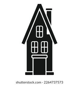 October creepy house icon simple vector. Spooky horror. Scary night