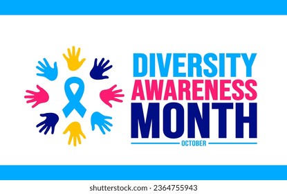 October is Diversity Awareness Month background template. Holiday concept. background, banner, placard, card, and poster design template with text inscription and standard color. vector illustration.
