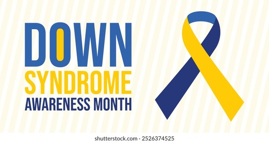 October is Down Syndrome Awareness Month: Annual Observance with Vector Template for Banners, Posters, and Greeting Cards. Background Vector Illustration