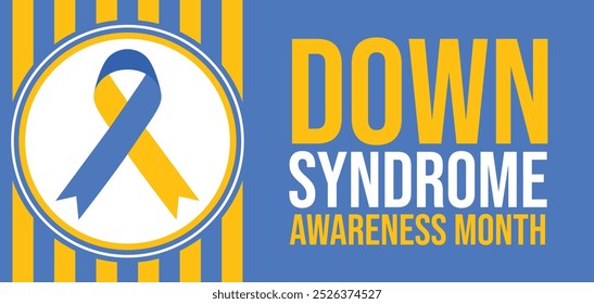 October is Down Syndrome Awareness Month: Annual Observance with Vector Template for Banners, Posters, and Greeting Cards. Background Vector Illustration