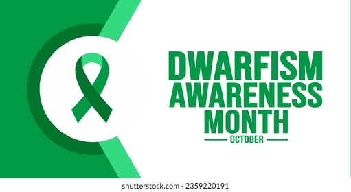 October is Dwarfism Awareness Month background template. Holiday concept. background, banner, placard, card, and poster design template with text inscription and standard color. vector illustration.