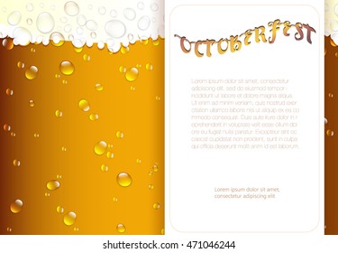 October fest beer background design