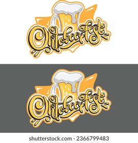 October fest beer festival logo. Vector logo to beer festival poster