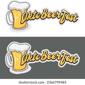 October fest beer festival logo. Vector logo to beer festival poster
