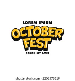 October Fest party banner vector of festival event poster clipart