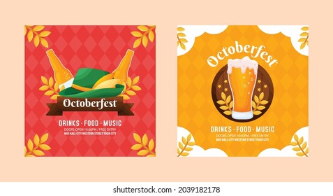 October Festival Beer Day Vector Social Media Post