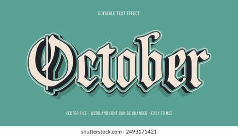 October festival editable text effect