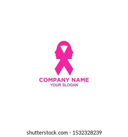 October Fight Breast Cancer Logo Design Vector