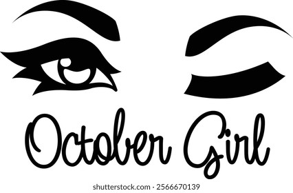 October Girl Winking with one eye shut