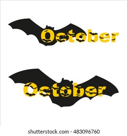 October Halloween bat