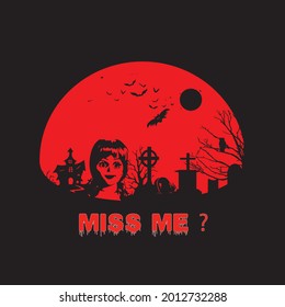 October halloween Black t-shirt design 4